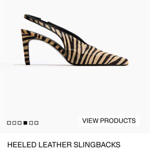 H&M Black and Tan Heeled Slingbacks